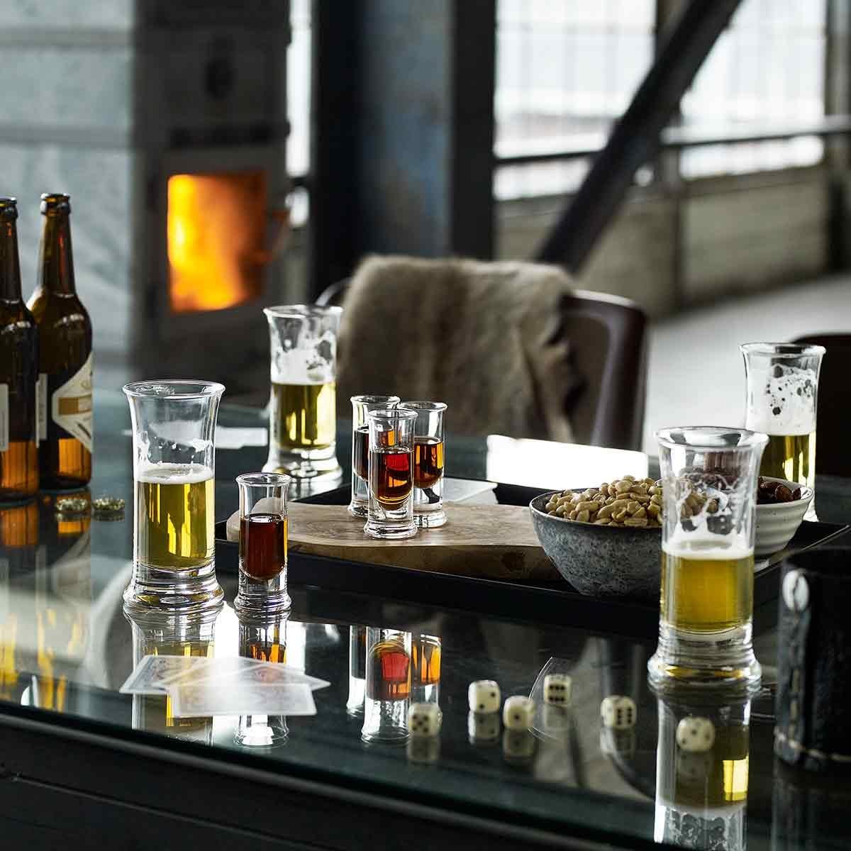 Holmegaard No.5 Long Drinks Glass, Clear, 3.5"H x 3.5"D, 8.1 oz, Designed by Per Lutken, Gift Box Included