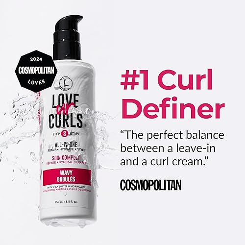 Miniatura 3 de LUS Brands Love Ur Curls - Crema para peinar todo en uno, cabello ondulado, 8.5 onzas, repara, hidrata, cuidado del cabello ondulado, sin residuos