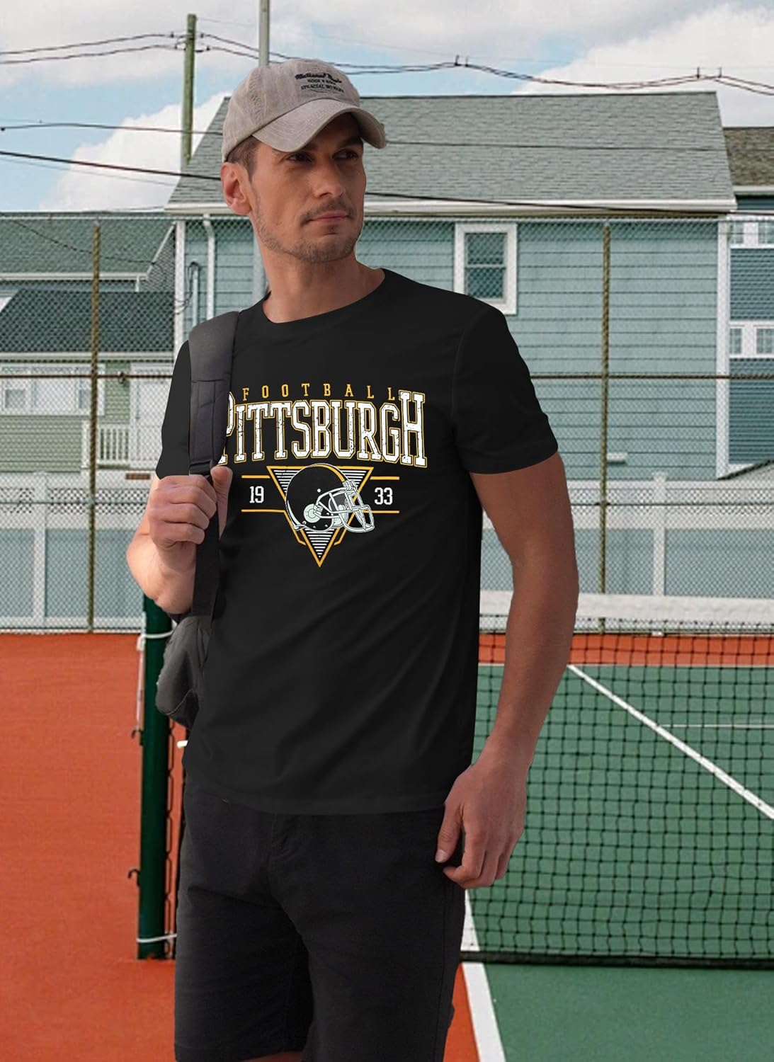 Team Color Football Shirt for Men: Game Day Season Shirts Football Team Fans Short Sleeve Tops - Image 4