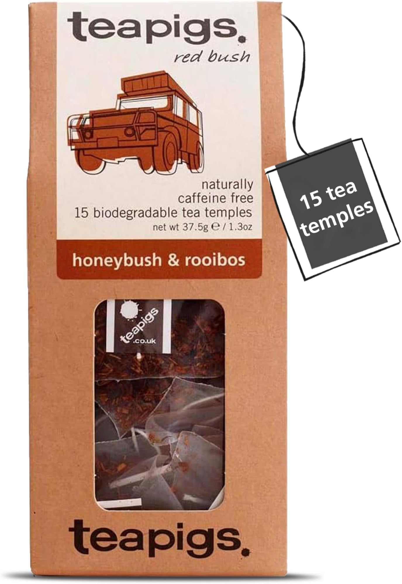 Teapigs Organic Honey Bush and Rooibos Tea 15 Teabags, 81576