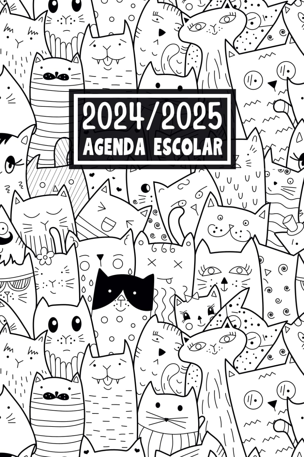 Agenda Escolar 2024-2025 Gatos: Planificador Organizador Semanal de Agosto 2024 a Julio 2025 || Ideal Para Escuela Estudiantes de Primaria Secundaria y Preparatoria || Pequeño Formato A5 - Español