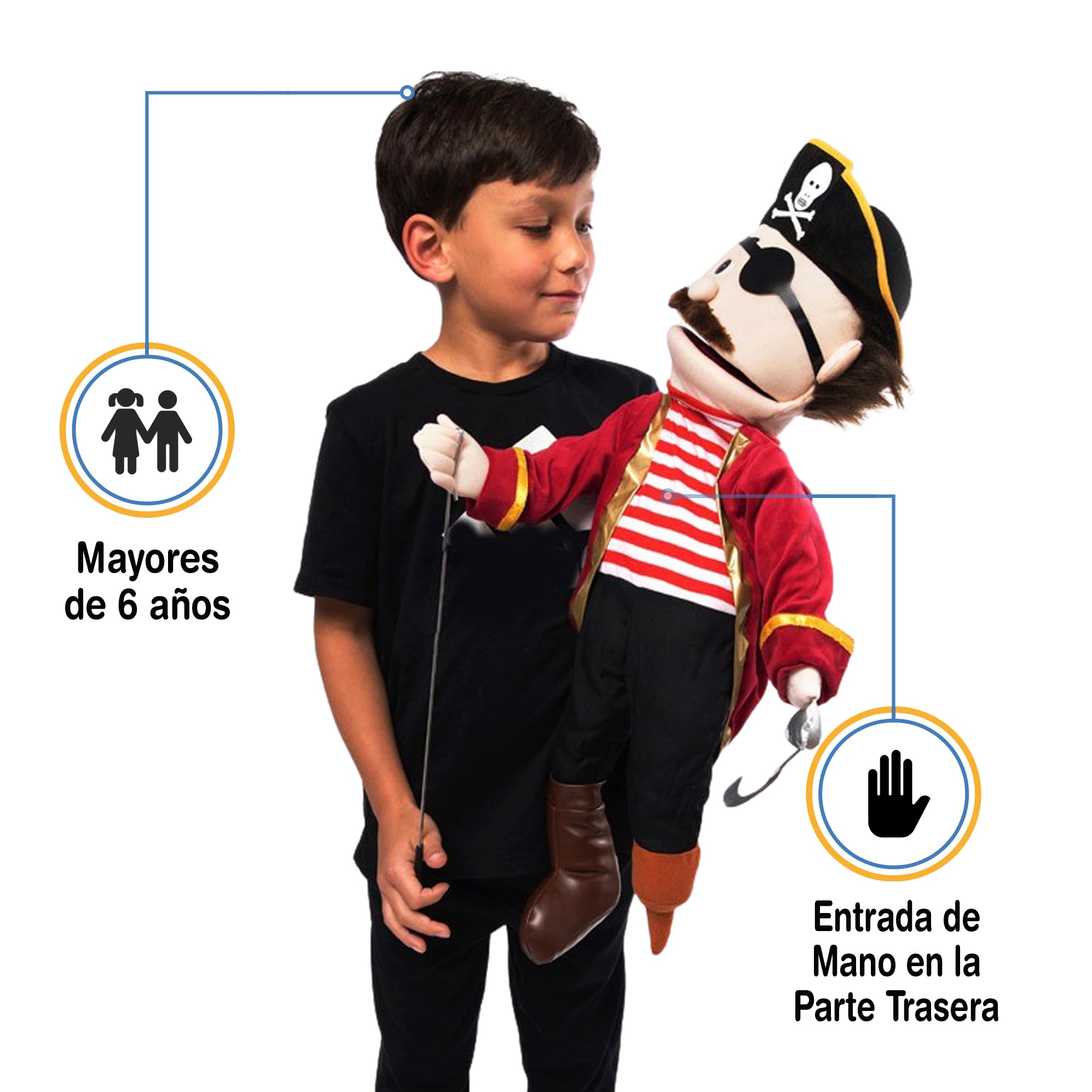 Pirate Kids Full Body Puppets Toys, 25 x 12 x 10 (in.) by Silly Puppets