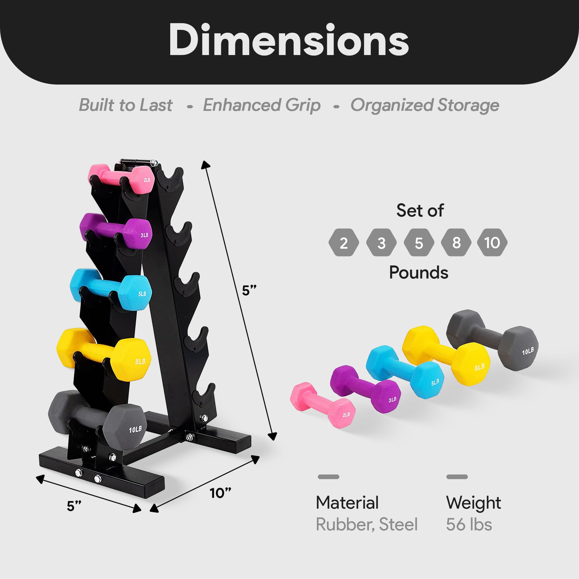 Amazon | BalanceFrom カラーネオプレンコーティングダンベルセット 