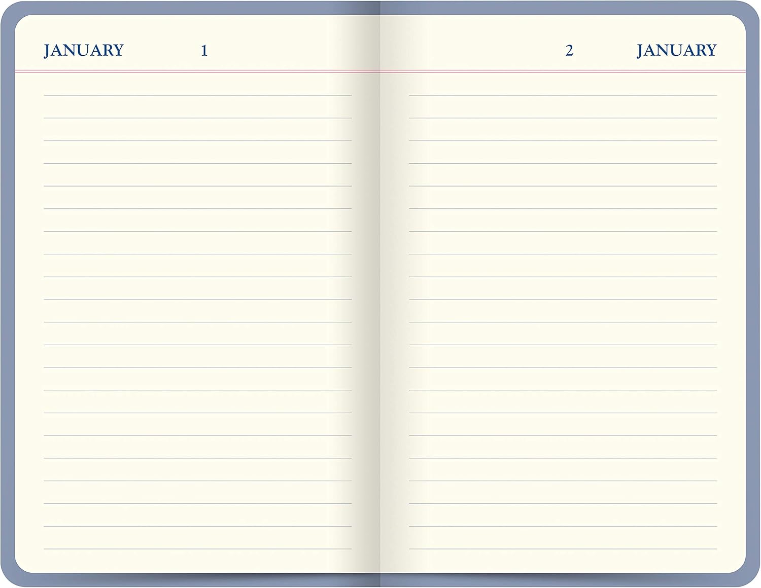 Letts Icon Book Perpetual Diary, Cream Paper, 384 Pages, 7.625 x 5 x 0.75 Inches, Blue (B090140)