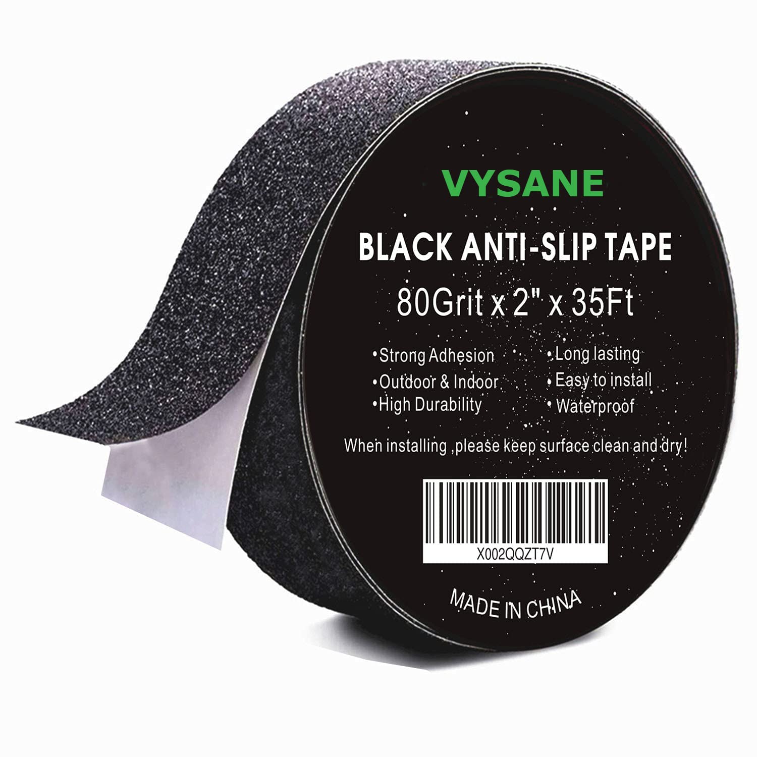 vysane Heavy Duty Anti Slip Tape for Stairs Outdoor/Indoor Waterproof 2" x 35Ft Grip Tape Safety Non Skid Roll for Stair Steps Traction Tread Staircases Non Slip Strips Black (B0C16W9ZXP) Amazon Price History, Amazon Price Tracker