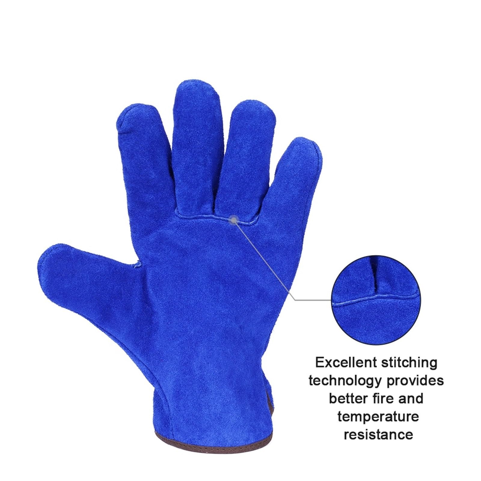 1 Pair Fireproof Welder Gloves Wear-resistant Anti-Heat Work Safety Gloves For Welding Metal Hand Tools