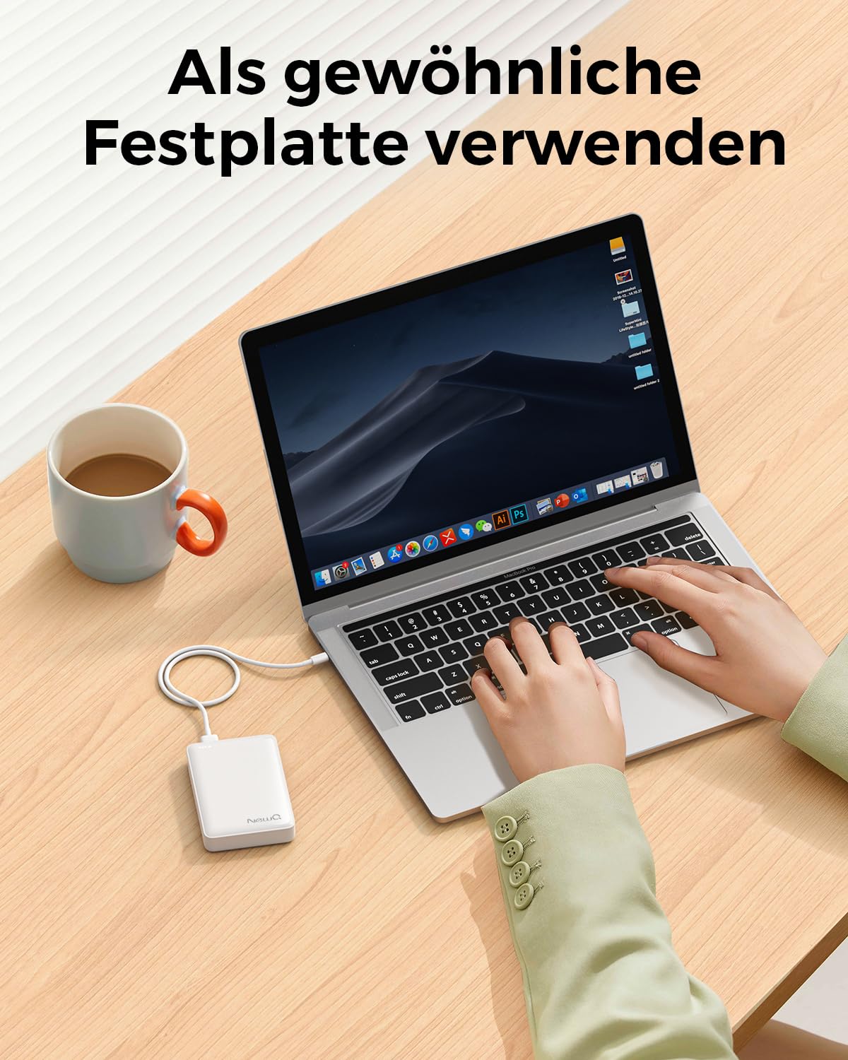 NEWQ Festplatte für Telefon und Computer: USB-Flash-Speichergerät, Foto-Speicherstick für iPhone, für MacBook, kompatibel mit Apple iOS und Android, Handy-Backup, Bilder, Videos usw. (2 TB)