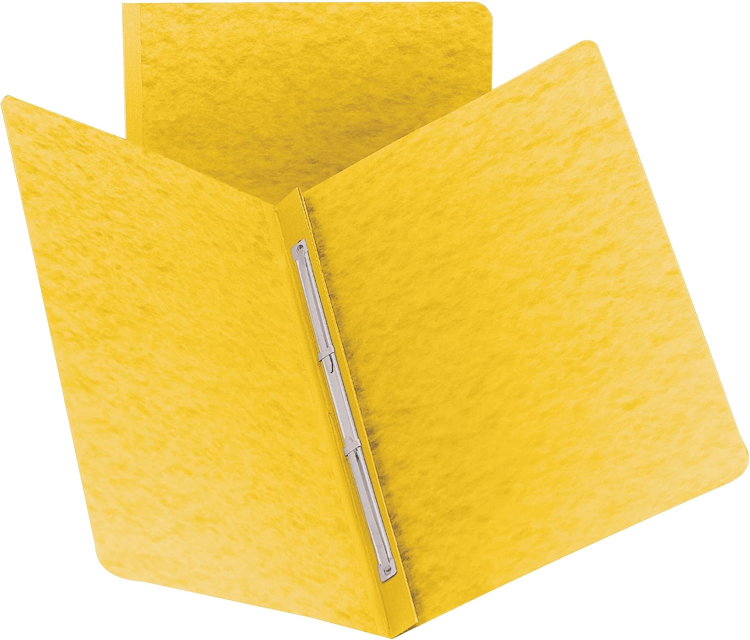 Smead PressGuard Report Cover, Metal Prong Side Fastener with Compressor, 3 Capacity, Letter Size, Yellow, 25 per Box (81852)