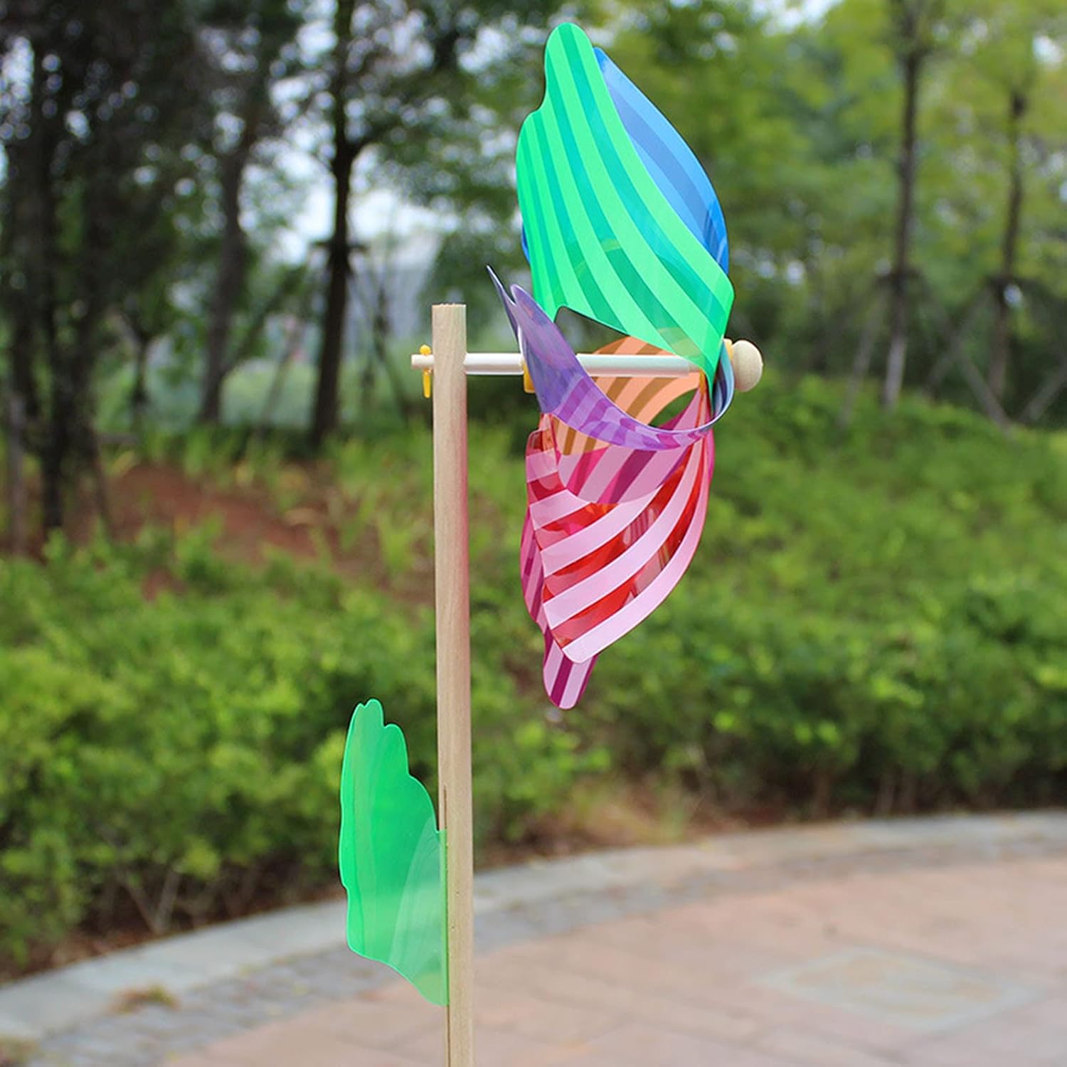 Buy Garden Pinwheels Windmill Wind Spinner Striped Colorful Wind