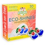 Eco-Gals Eco-Shines Dishwasher Detergent Pods With 3 in 1 Power of Liquid, Powder, and Gel for Brighter Cleaner Dishes