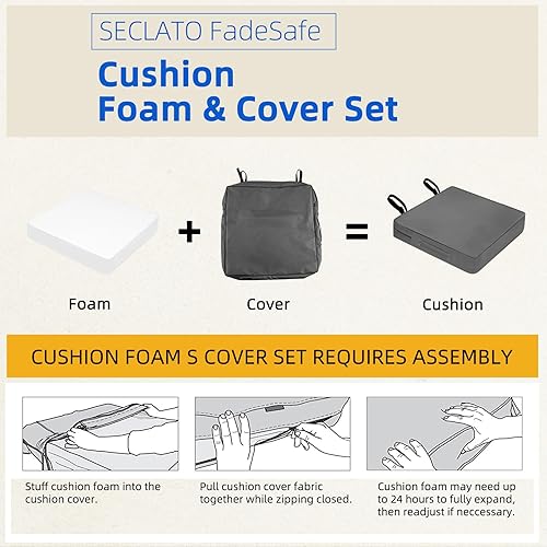 Miniatura 5 de Cojines para sillas de comedor, 17 x 16 x 2 pulgadas, cojines de asiento para sillas de cocina con lazos y funda lavable, cojines para sillas de