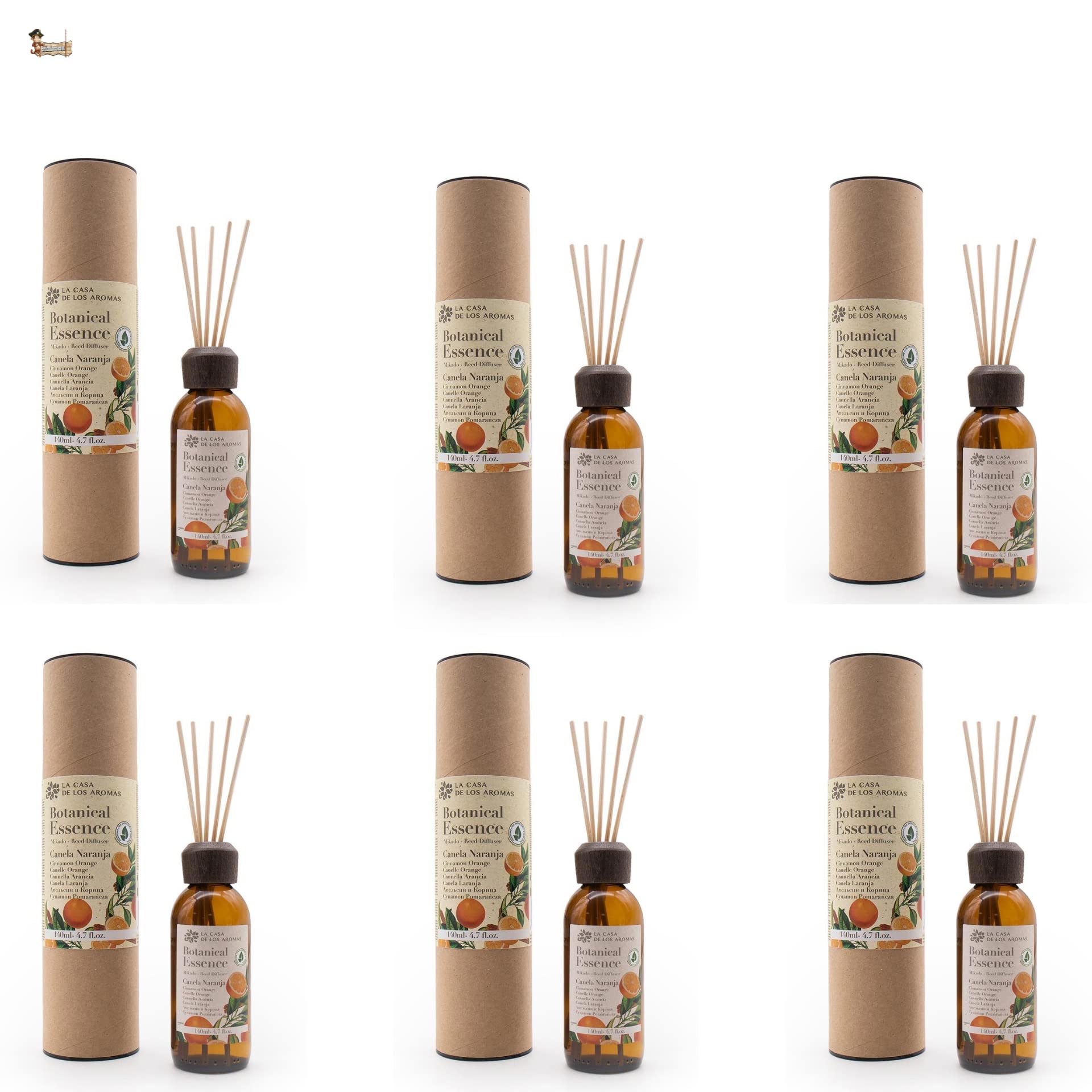 BricoLoco.com. Ambientador intenso naranja canela 140ml. Más cómodo y seguro que las velas. Ambientador hogar, casa, habitación. Mikado (6)