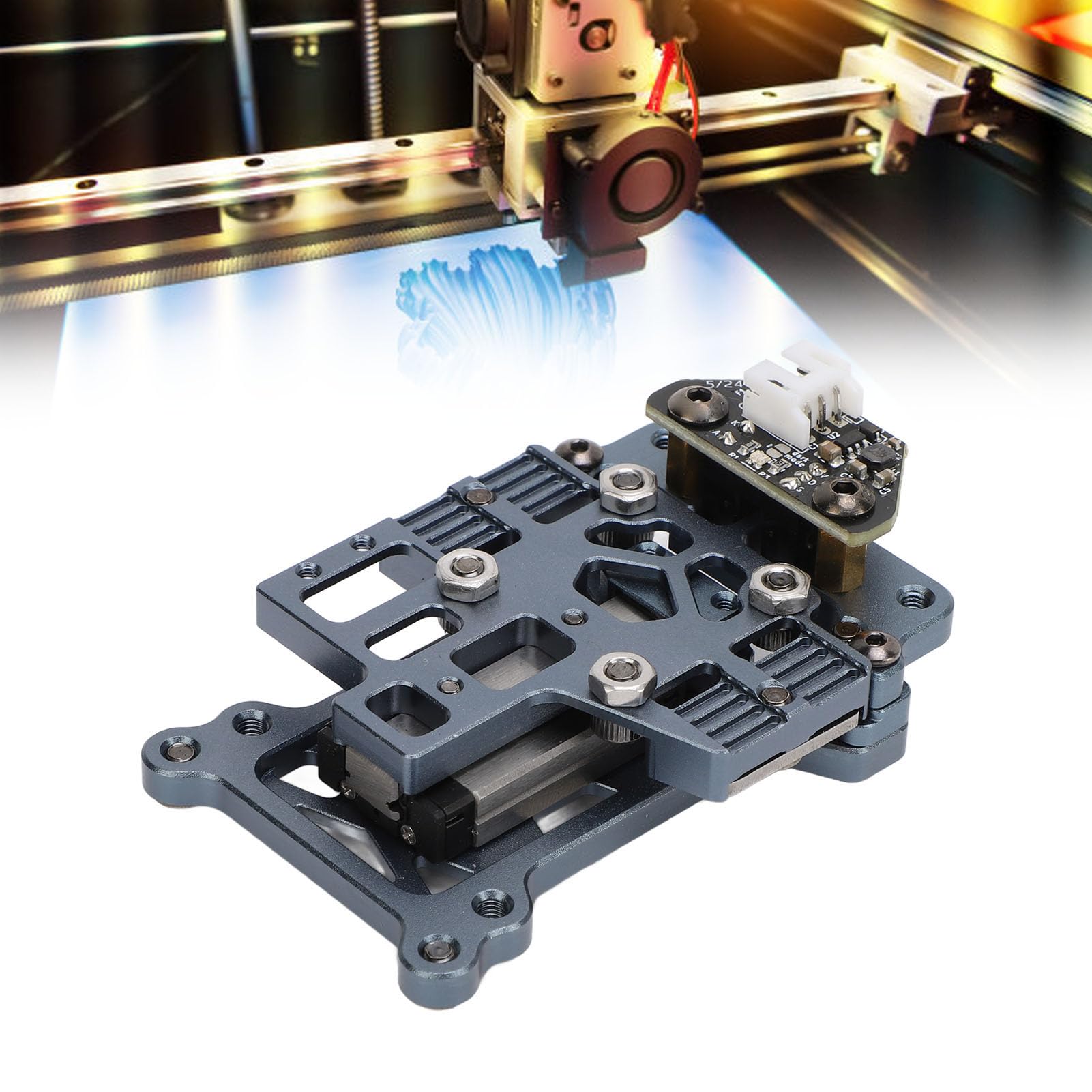 Topiky Kit de Nivelación de Grifo para Impresora 3D de Aleación de Aluminio con Sensor EE SX398 y Confiabilidad de Alta Temperatura para 2.4 (Pista de alambre de acero inoxidable)