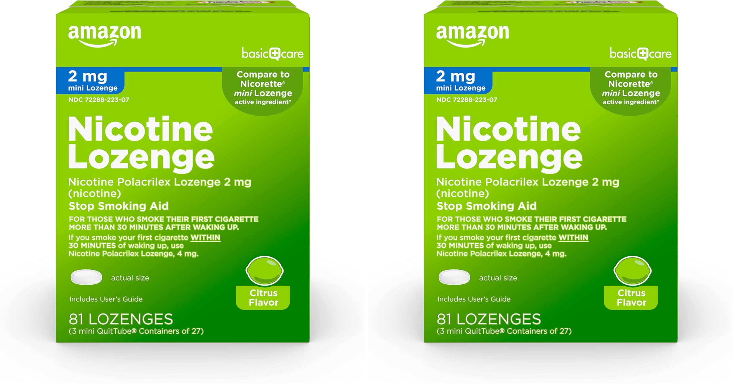 Amazon Basic Care Mini Nicotine Polacrilex Lozenge 2mg