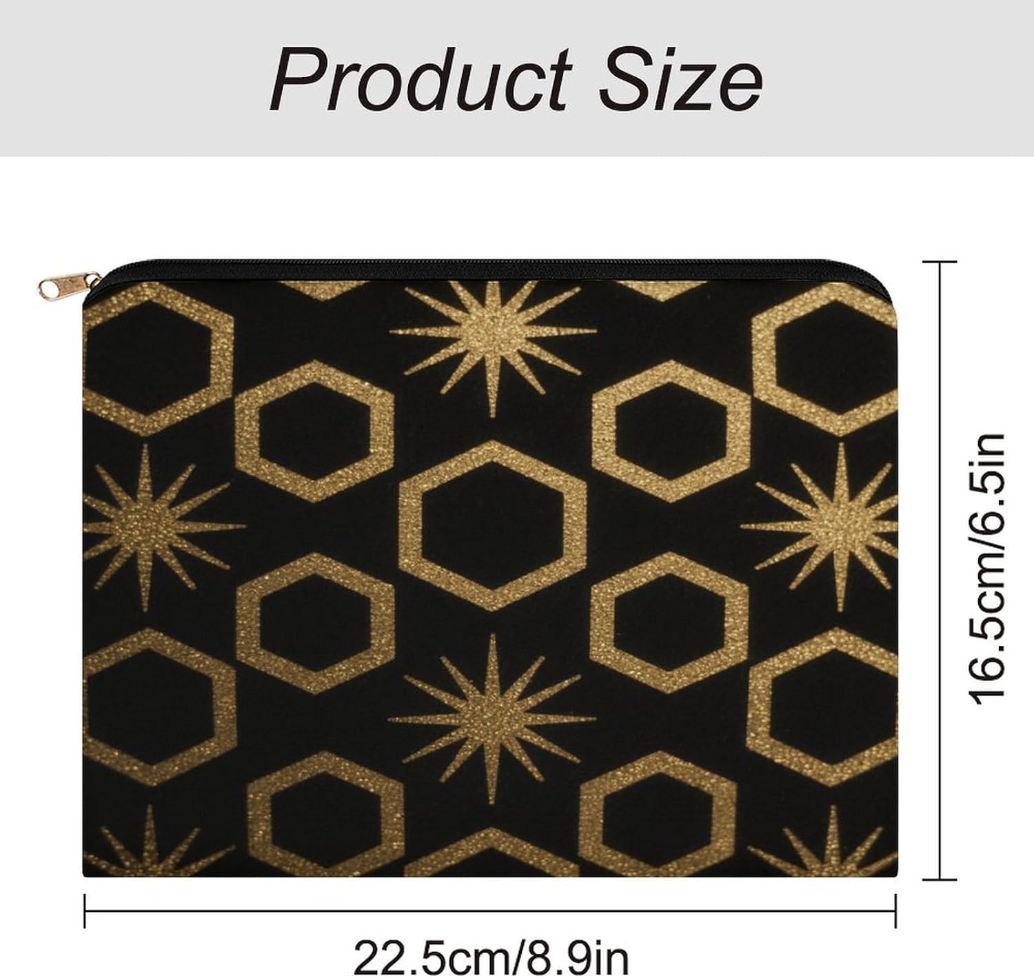 Light And Shadow Hexagons Makeup Bag Travel Cosmetic Bag image 2