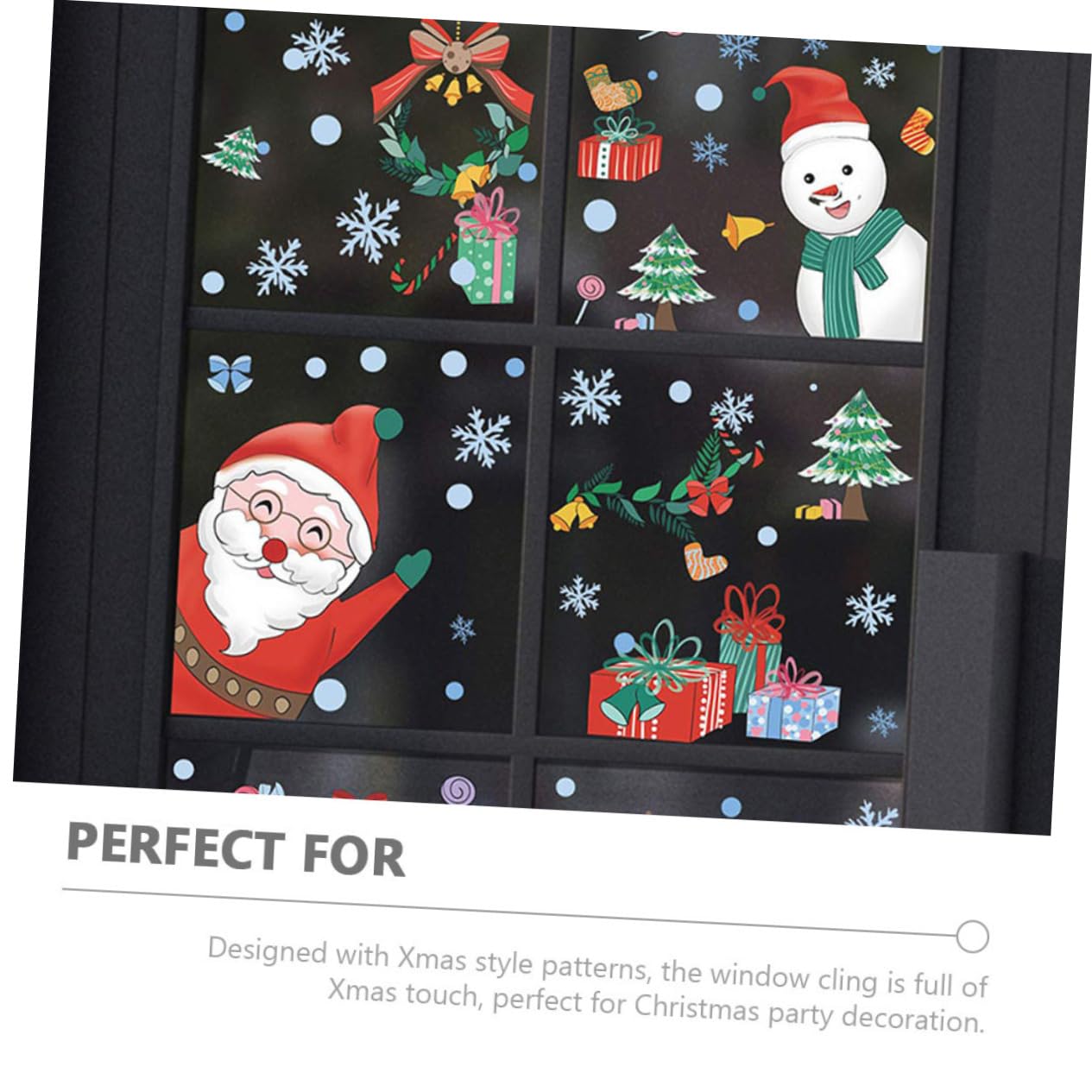 TOPBATHY 30 Blätter Weihnachtsfensteraufkleber Santa Fenster Haften Weihnachtsaufkleber Weihnachtsdekorationen Für Fensterabdeckungen Schneeflockenfenster Haften Wandtattoo Weihnachten Pvc