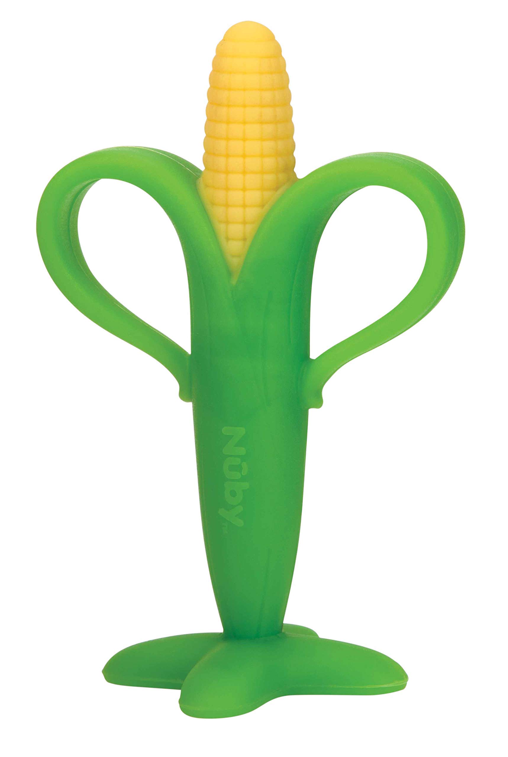 Nuby Soft Silicone Corn Teether Toy Cooling Pain Relief Teething Toy For Infants - 3M+, Piece Of 1