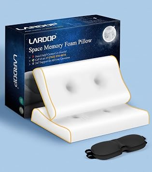 Cervical Neck Pillow for Neck Pain Relief, Memory Foam Side Sleeper Ergonomic Contour Pillow, Cooling Sleep Apnea Neck Support Pillow for Neck-Shoulder Pain,Almohadas Ortopedicas para Cuello y Espalda