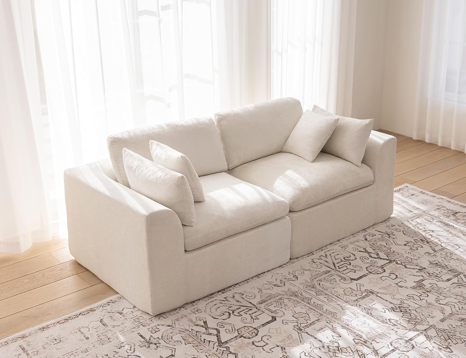 83″ Cloud Loveseat Sofa, Modular Sectional Sofa for Living