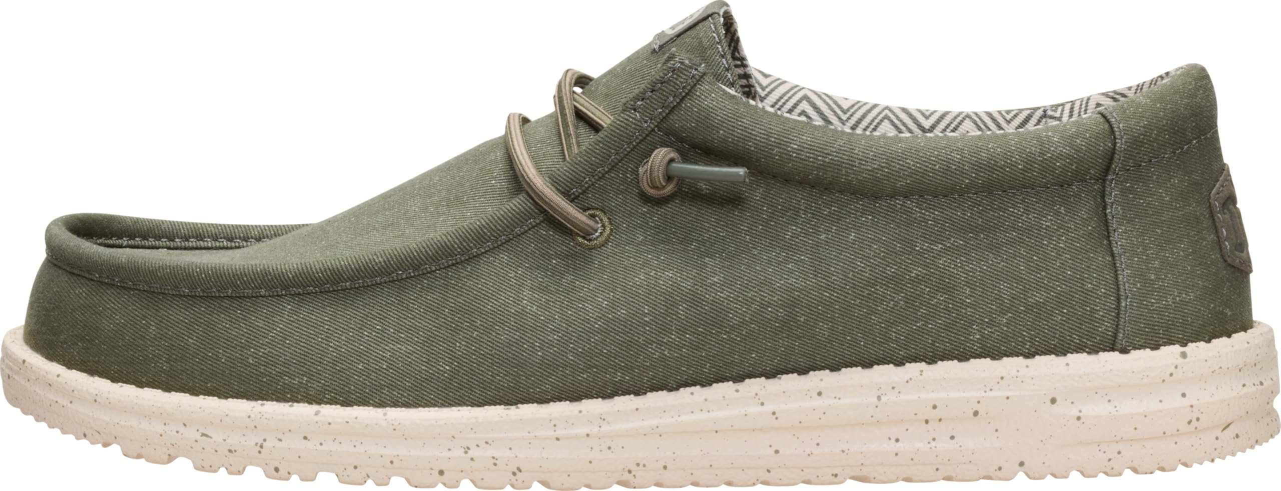 Heydude Men Wally Stretch Canvas Tea Leaf/Parchment Moccasin 42 EU