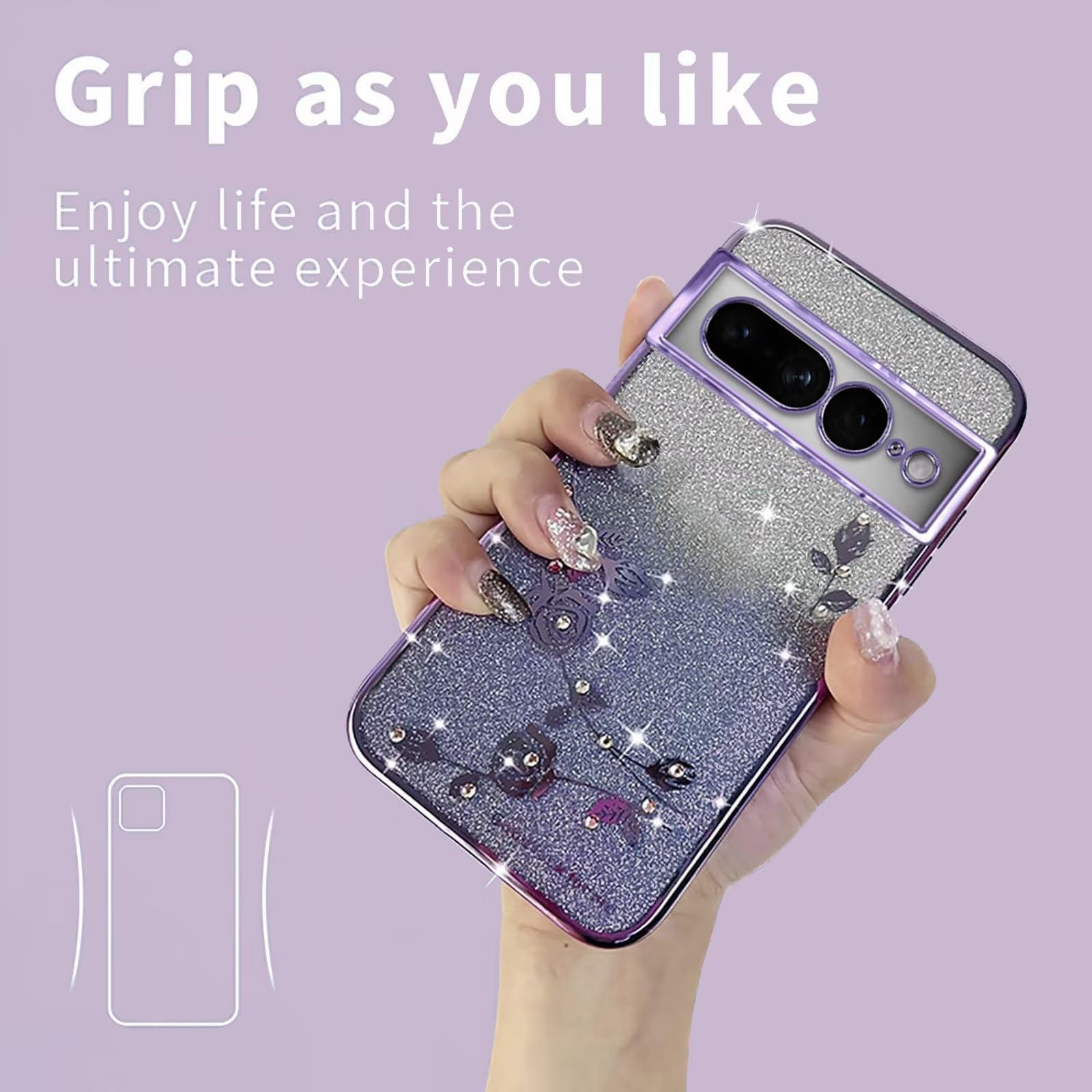 Custodia TPU Google Pixel 3 Marble Design - Protezione TPU Marmo Viola