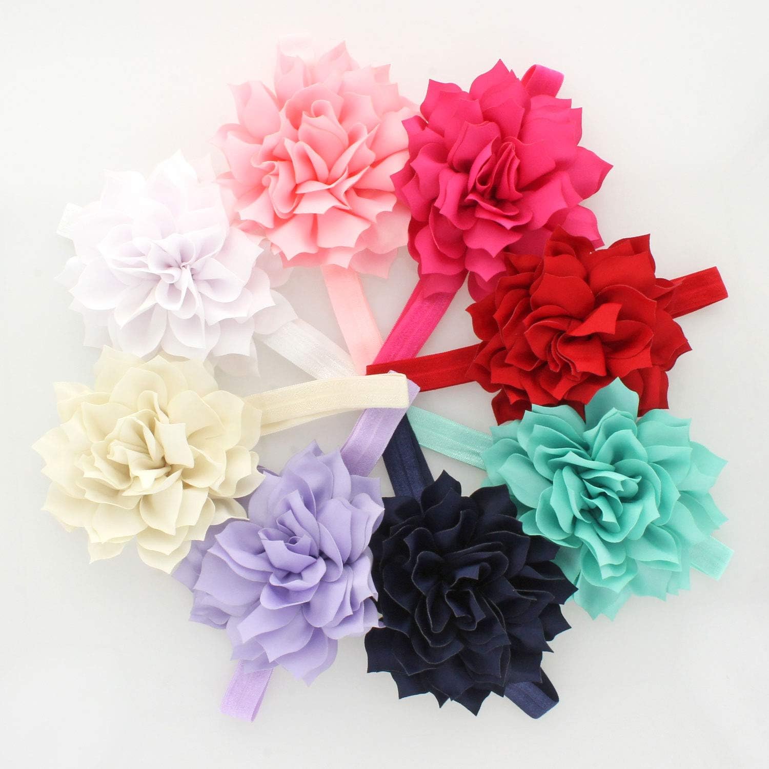 My Lello Petal Flower Headbands Baby - Girls - Toddler Stretchy Elastic Pair - Image 5
