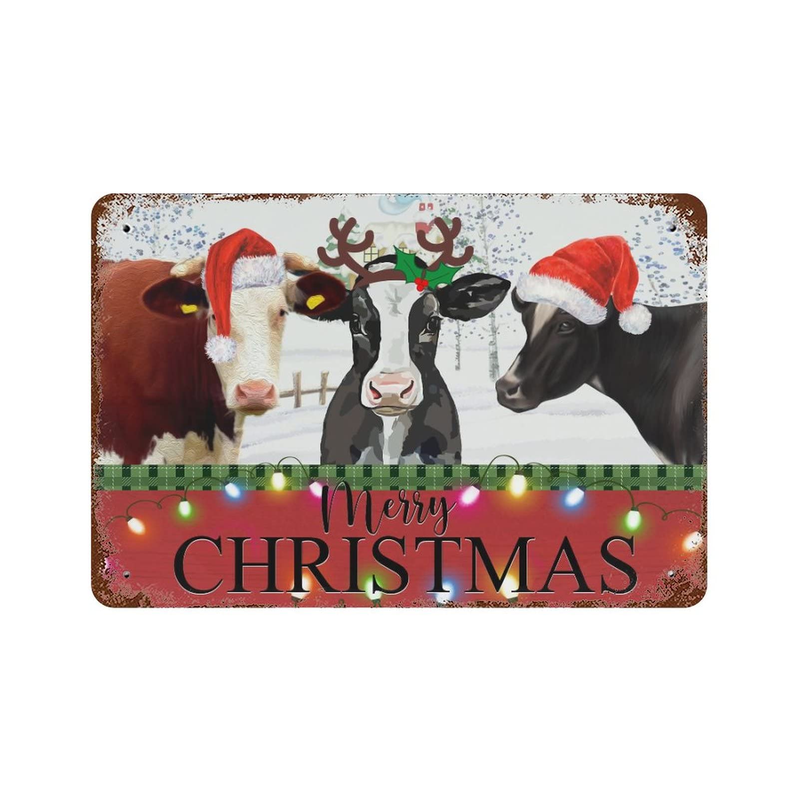 Panneau Merry Christmas Farm : stop aux décos de jardin fragiles qui rouillent