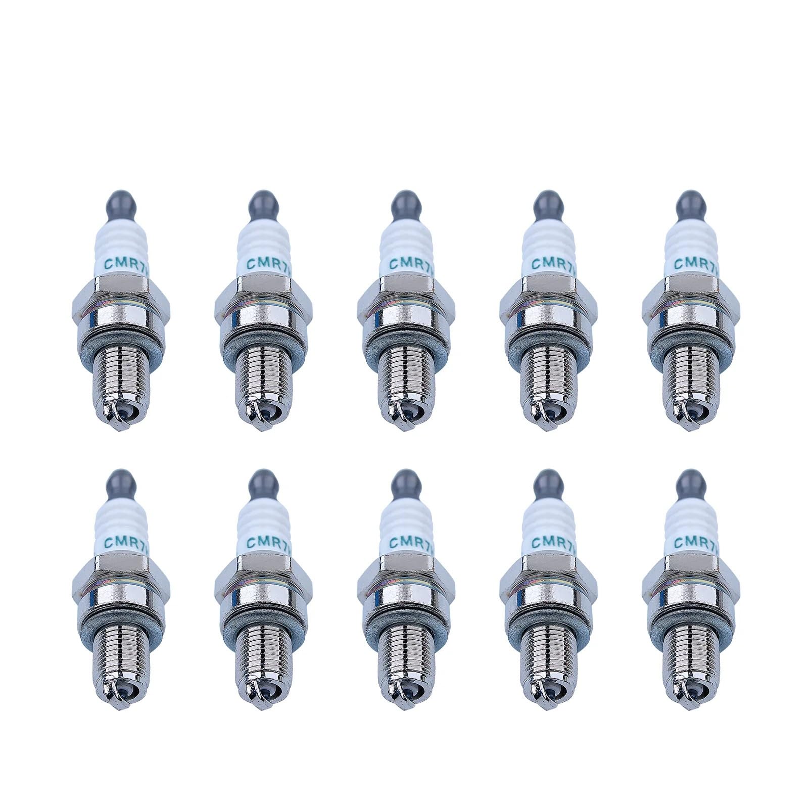 Lot de 10 Bougies d'allumage CMR7H for débroussailleuses RZ7C, compatibles avec Les modèles 506615101 et 544260901 Partie