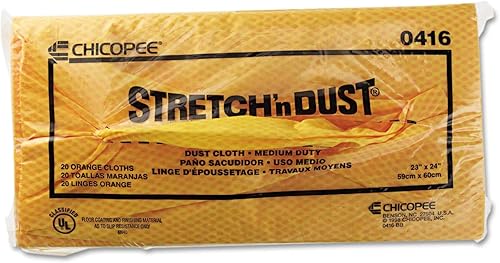 Chicopee 0416 Stretch 'n Dust, ropa antipolvo desplegada de servicio medio de 24 x 24 pulgadas para muebles, impresoras, electrónica, no necesita