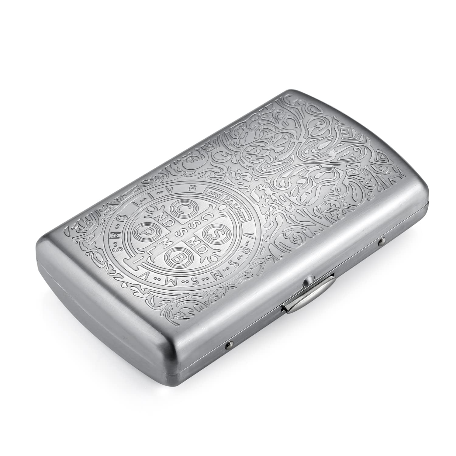 Vintage Zigarettenetui Silber - Metall Box Für 12 Zigaretten