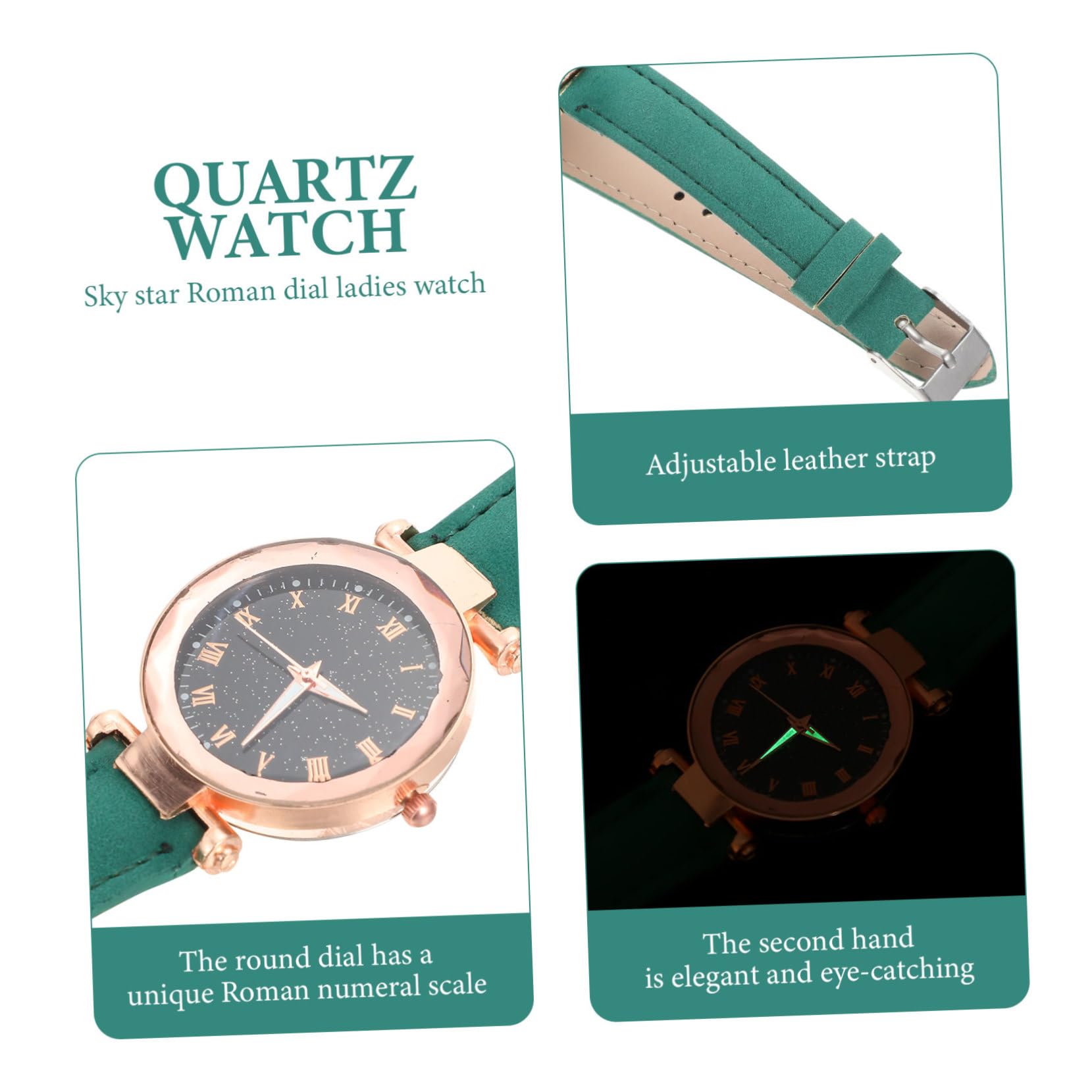 5st Quarz Damenuhren Jugenduhren Modeuhren Für Damen Uhr Für Männer Uhren Für Kinder Männer Schauen Zu Damengürteluhr Studenten Schauen Zu Armbanduhr Rostfreier Stahl Green