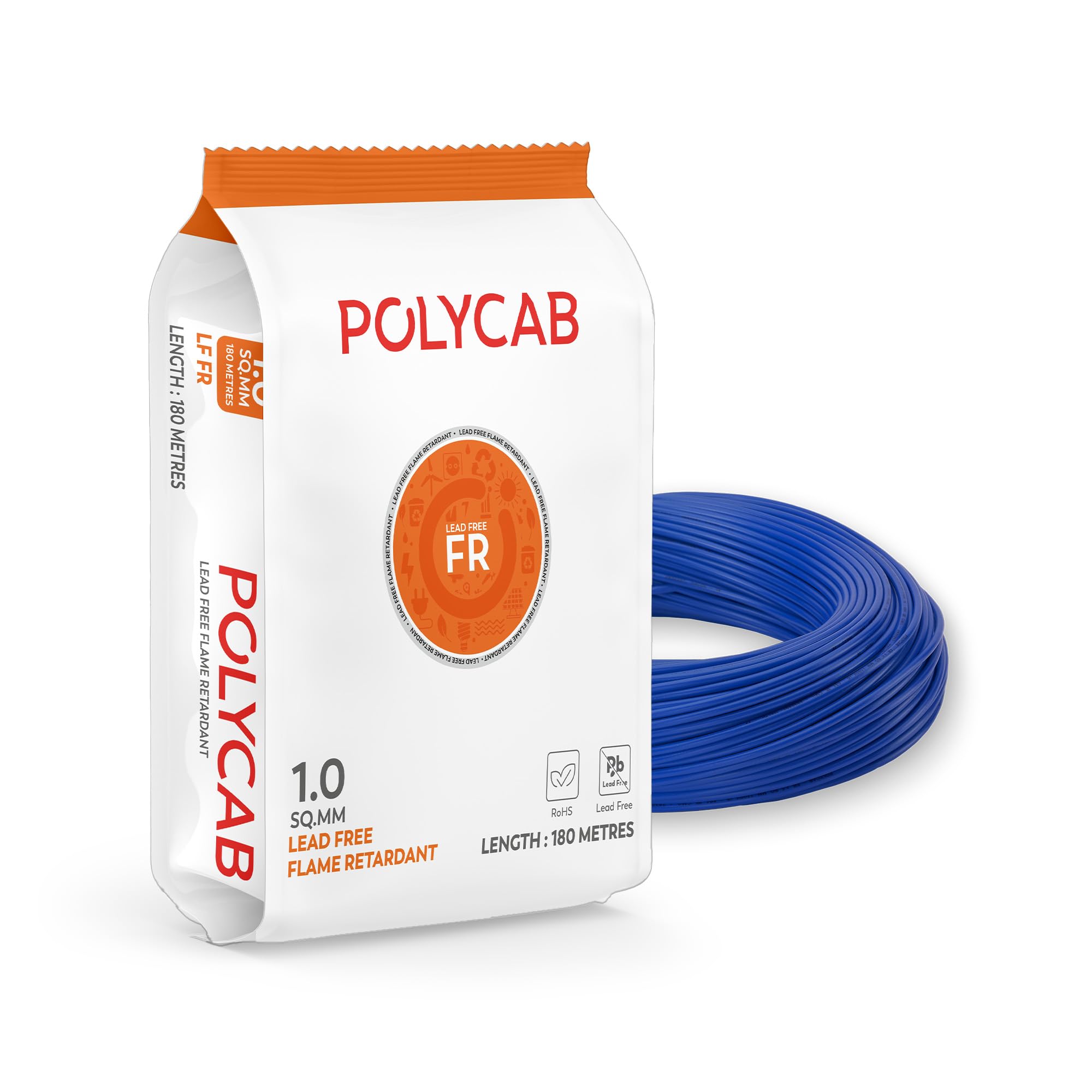 Polycab LF FR 1.5 sq mm 180m Wire Coil at ₹5,278 (46% Off)