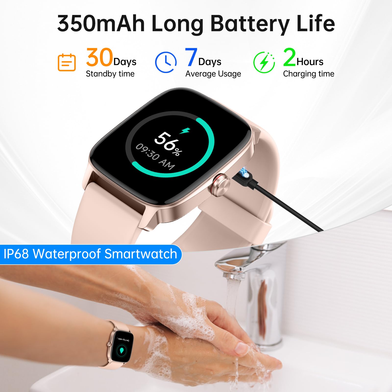 Smart Watches for Women Men with Bluetooth Call & AI Voice, 1.85" HD Fitness Tracker with Heart Rate SpO2 Sleep Monitor, 100+ Sports Modes,Mini Games, IP68 Waterproof Smartwatch for Android iOS Phones