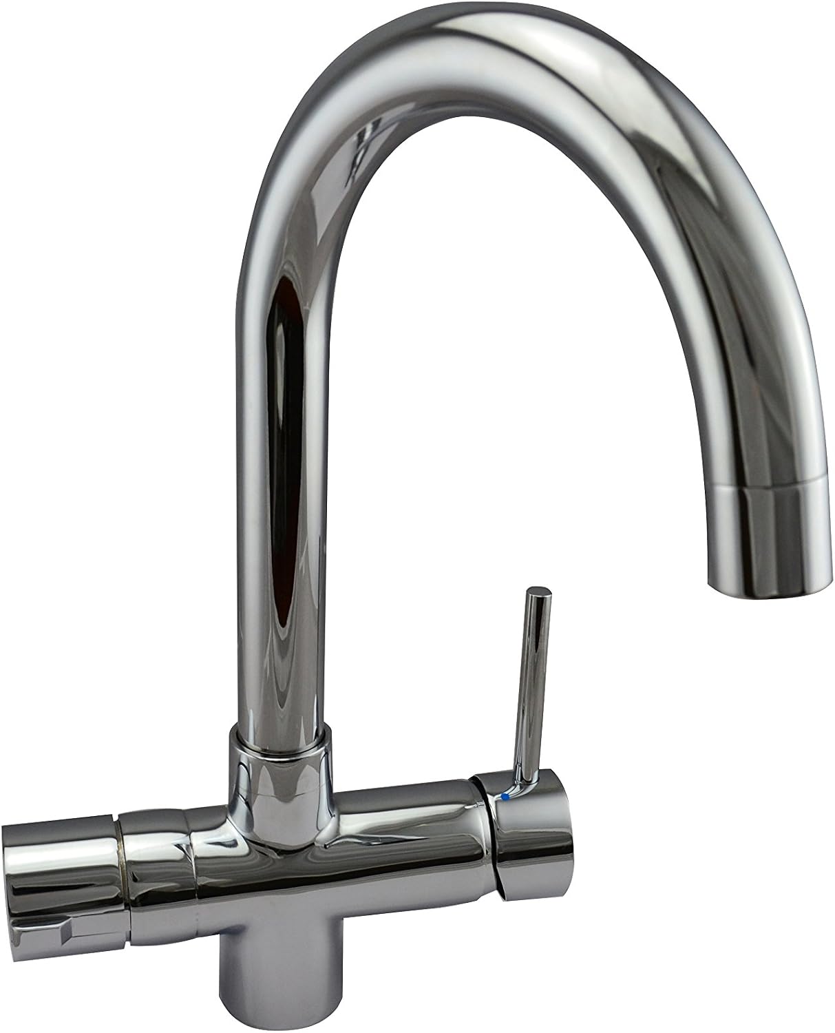 Westbrass DT1F282-26 Contemporary 14 in. Hot and Cold Water Dispenser Faucet with HotMaster DigiHot Digital Tank System, Polished Chrome