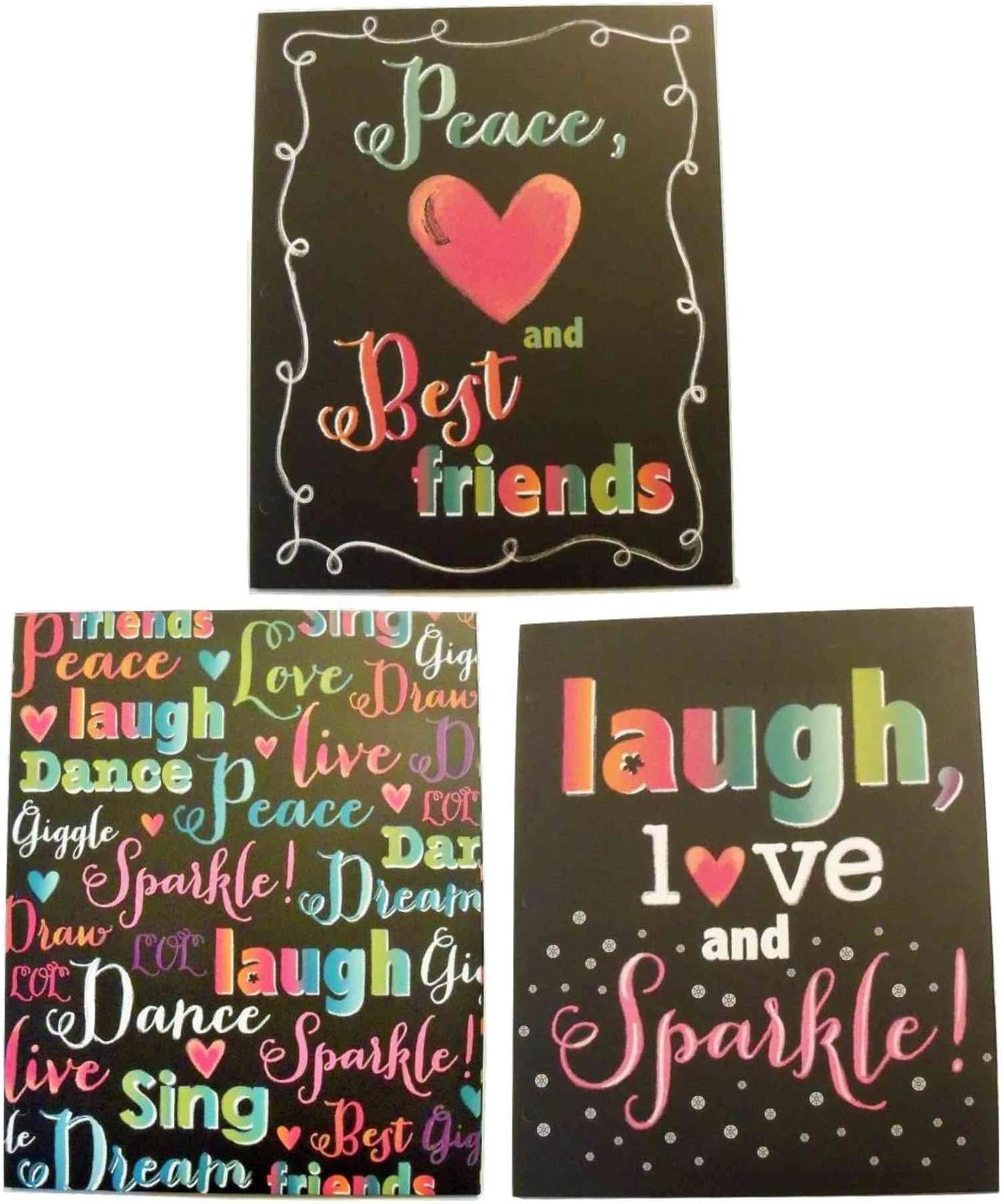 Pink Light Design 3 Folder Set ~ Chalk Talk (Peace and Best Friends, Laugh Love Sparkle, Friendly Chatter)