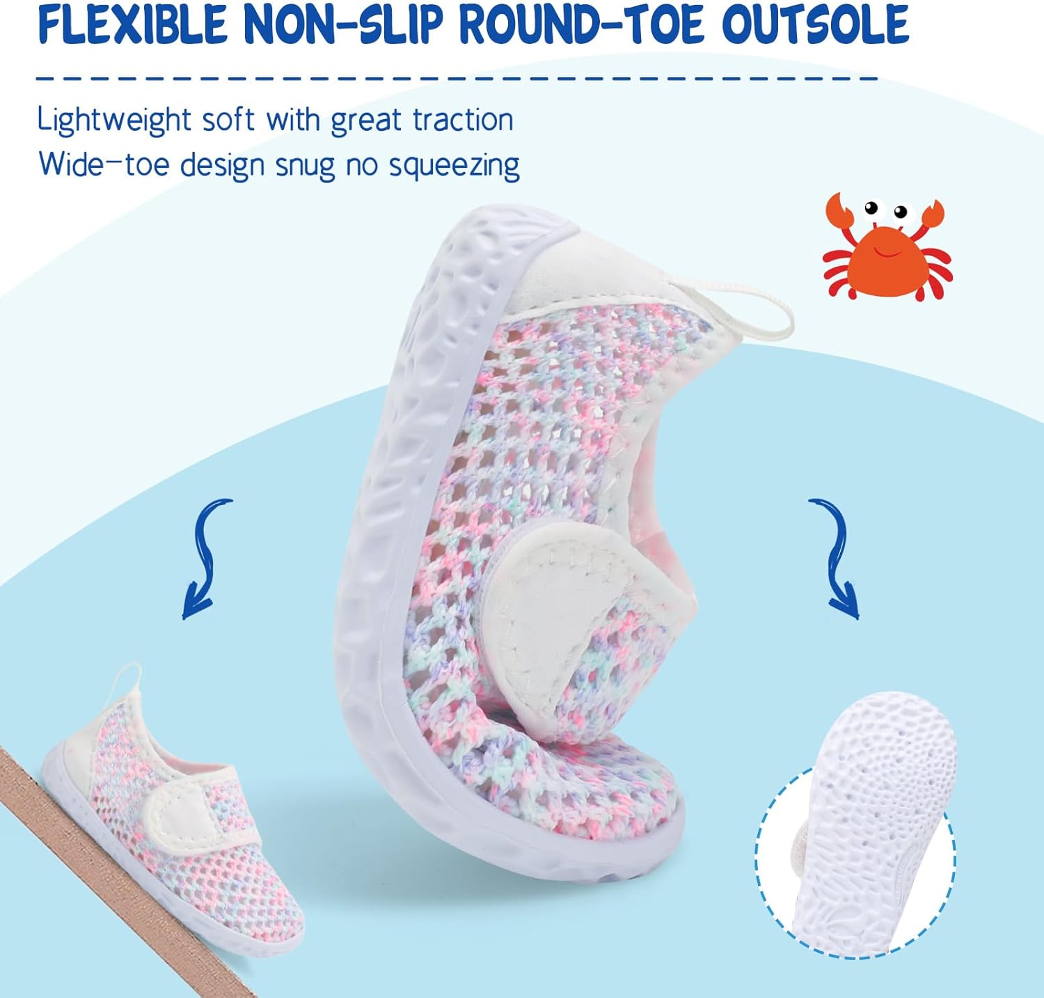 LeIsfIt Toddler Water Shoes Boys Girls Barefoot Aqua Socks Kids Breathable Quick-Dry Swim Shoes for Beach Pool Surf - Image 6