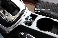 Vista 9 de LIHAN Cargador de coche con 2 USB, medidor de voltaje de 12 V/24 V, salida de 4.8 A, adaptador de enchufe para encendedor de cigarrillos compatible
