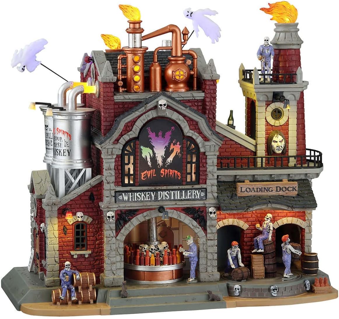 Lemax Evil Spirits Whiskey Distillery, with 4.5V Adaptor #15723