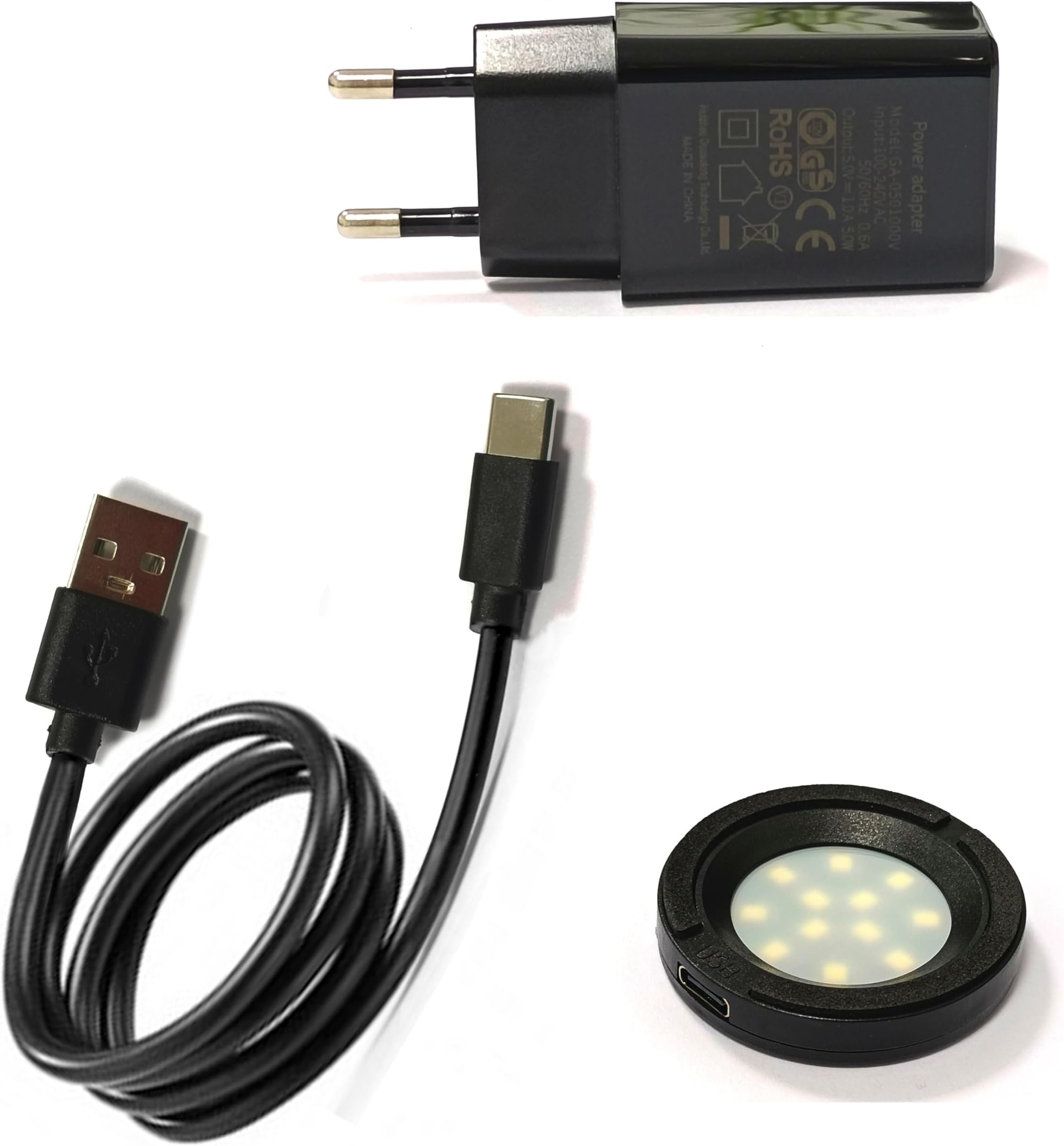 LED Fast Charging Light Smart for Solar Watches Charger with USB Port and Power Adapter