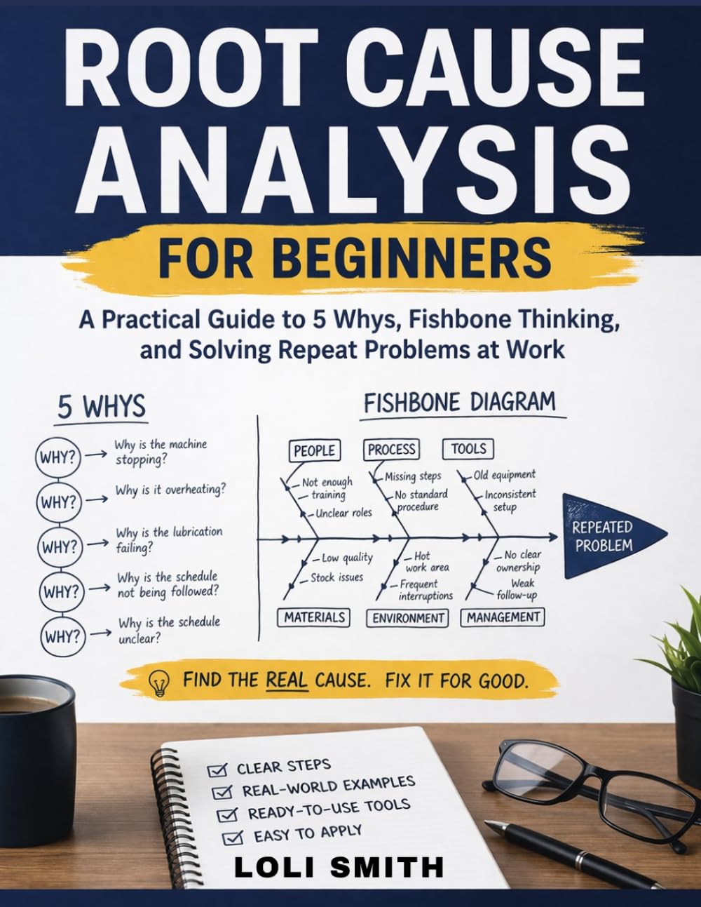 Root Cause Analysis for Beginners: Practical Guide to 5 Whys, Fishbone Thinking, and Solving Repeat Problems at Work