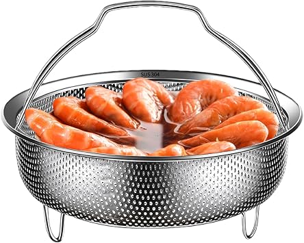 Stainless Steel Steamer Basket - Vegetable Steamer Basket, Rice Cooker For Instant Cooker With Handle, Multifunctional Pressure CookerAccessories, FoodBasket Insert For Cooking Pot