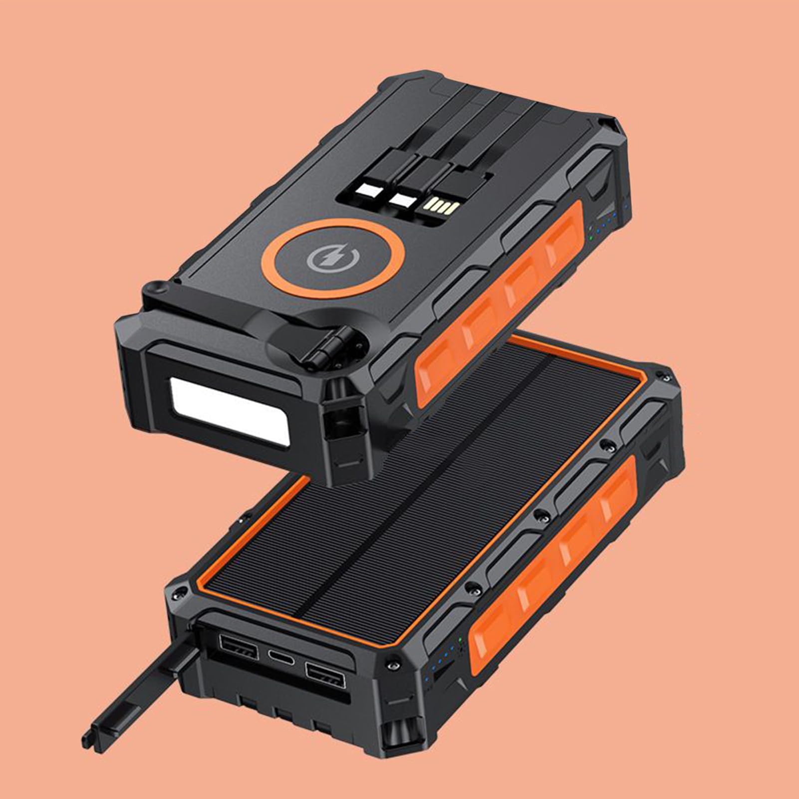 Cargador Solar Power Bank Alarma Brújula Inalámbrico Electrónico