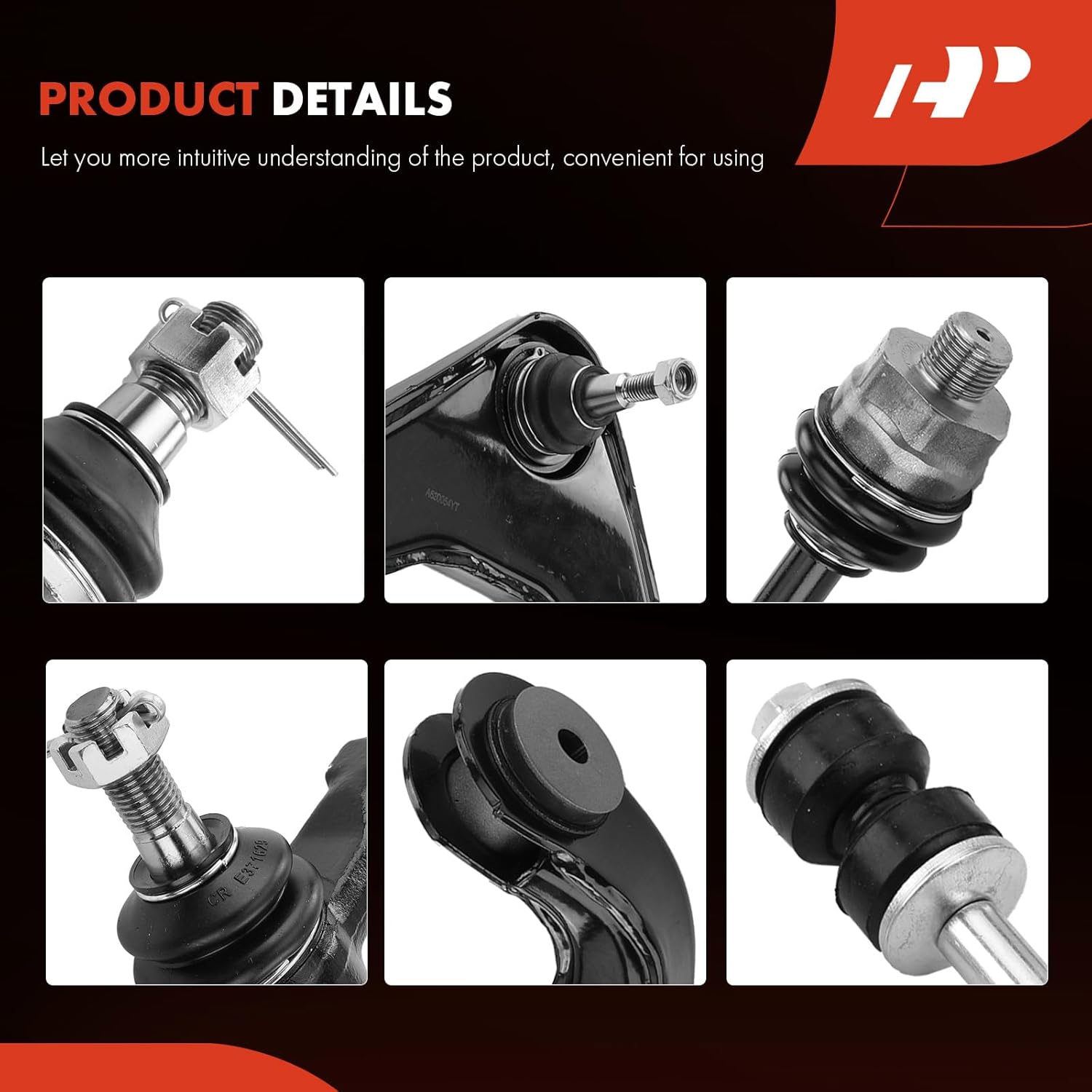 A-Premium Set of 12, Front Upper Lower Control Arm, Sway Bar Link, Lower Ball Joint, Inner Outer Tie Rod End, Idler & Pitman Arm, Compatible with Chevy & GMC - Silverado Suburban Sierra Yukon