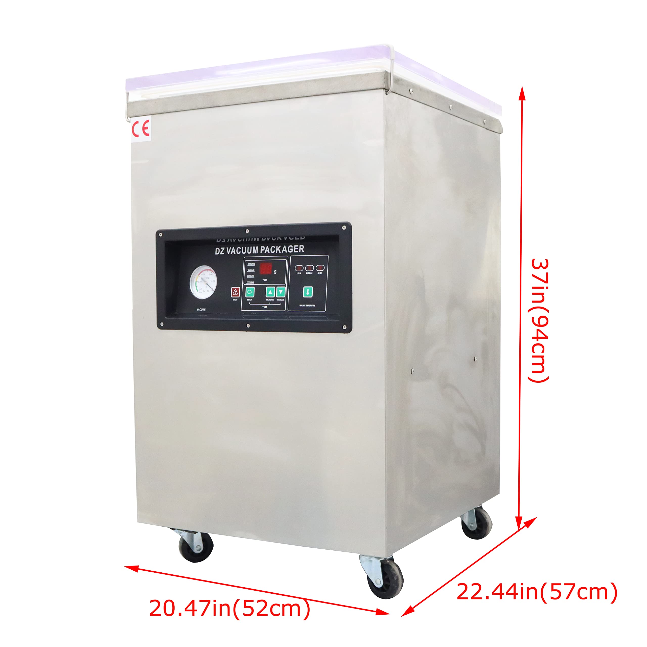 INTSUPERMAI Single Chamber Vacuum Packaging Machine Single Chamber DZ450 Stainless Steel Vacuum Sealer with Microcomputer Control 110V