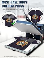 Vista 6 de Vowlove Regla de camiseta para una alineación precisa, herramienta de colocación en el centro y el pecho izquierdo para hacer camisas, compatible