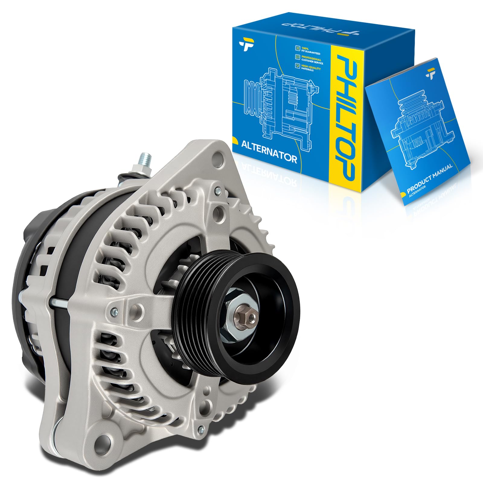 PHILTOP New Alternator Compatible With 05-09 Avalon 02-09 Camry Solara 04-09 Highlander Sienna 17825,438000-0630 428000-4310 428000-4311 428000-5880, 28100-31102 28100-36120 28100-20020 28100-20021-image-25
