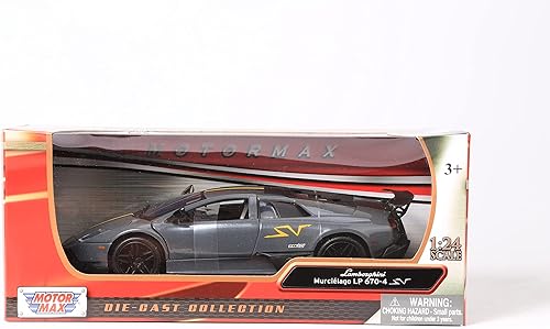 Miniatura 4 de StarSun Depot Lamborghini Murcielago LP 670 4 SV Amarillo 1/24 Modelo Coche por Motormax