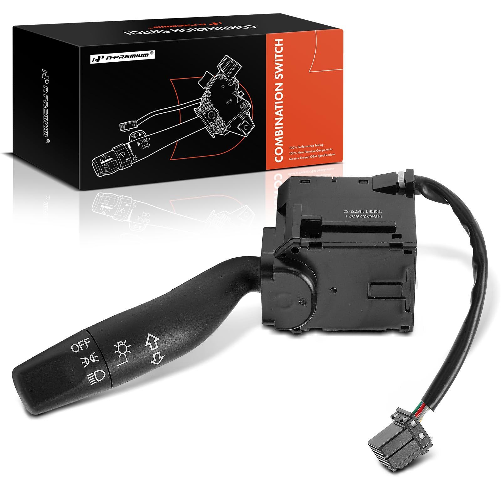 A-Premium Turn Signal Switch, Headlight Dimmer Parking Light Multifunction Switch Lever Compatible with Honda Accord 2003-2007, Odyssey 2005-2007,