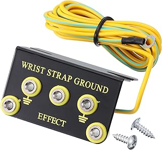 MECCANIXITY ESD Anti Static Grounding Socket L Shaped ESD Ground Socket Connector 5 Hole for Wrist Strap Grounding