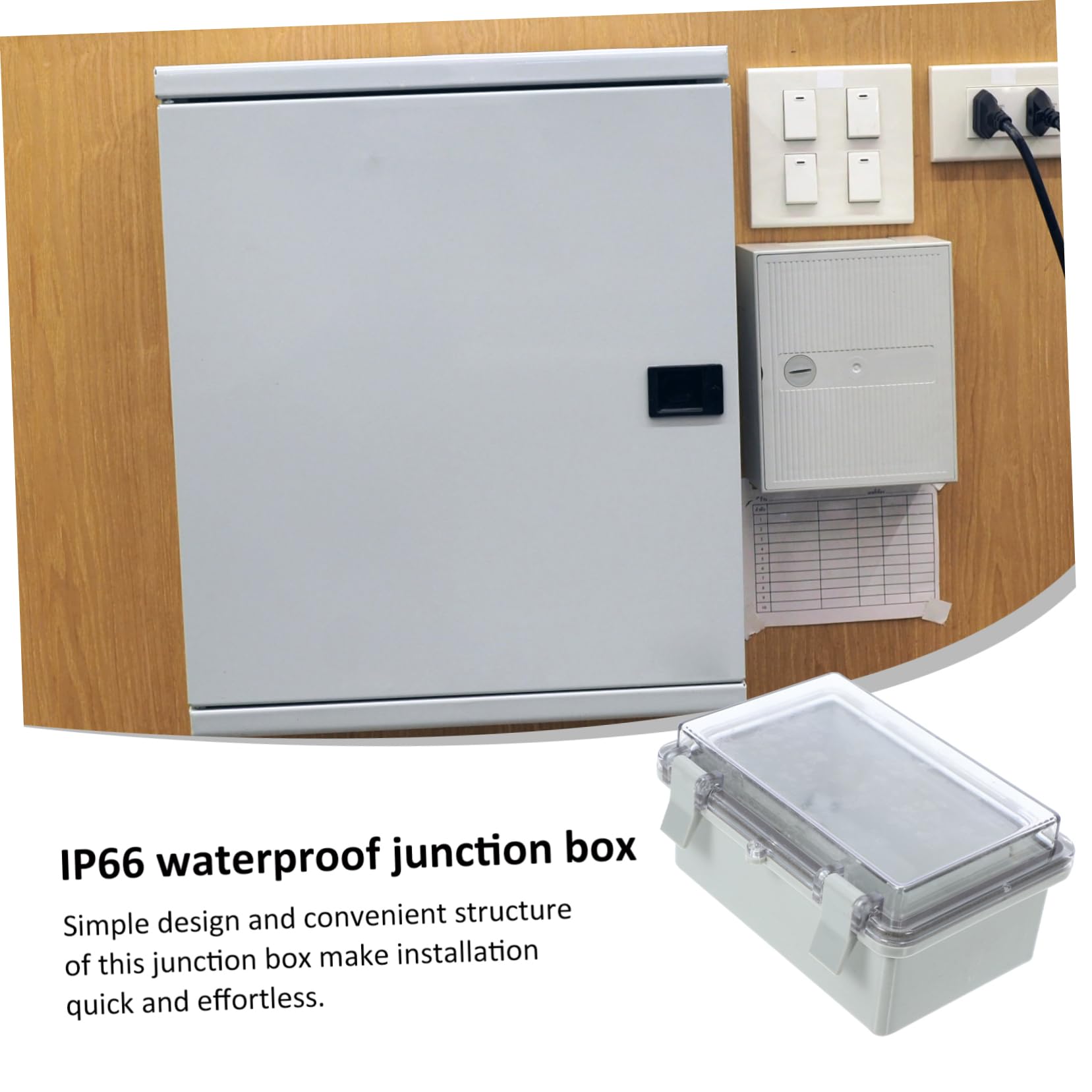 iplusmile Boîte De 3 Pièces Boîte De Jonction Étanche Charnières Extérieures Boîtiers Électriques Résistants Aux Intempéries Plastique